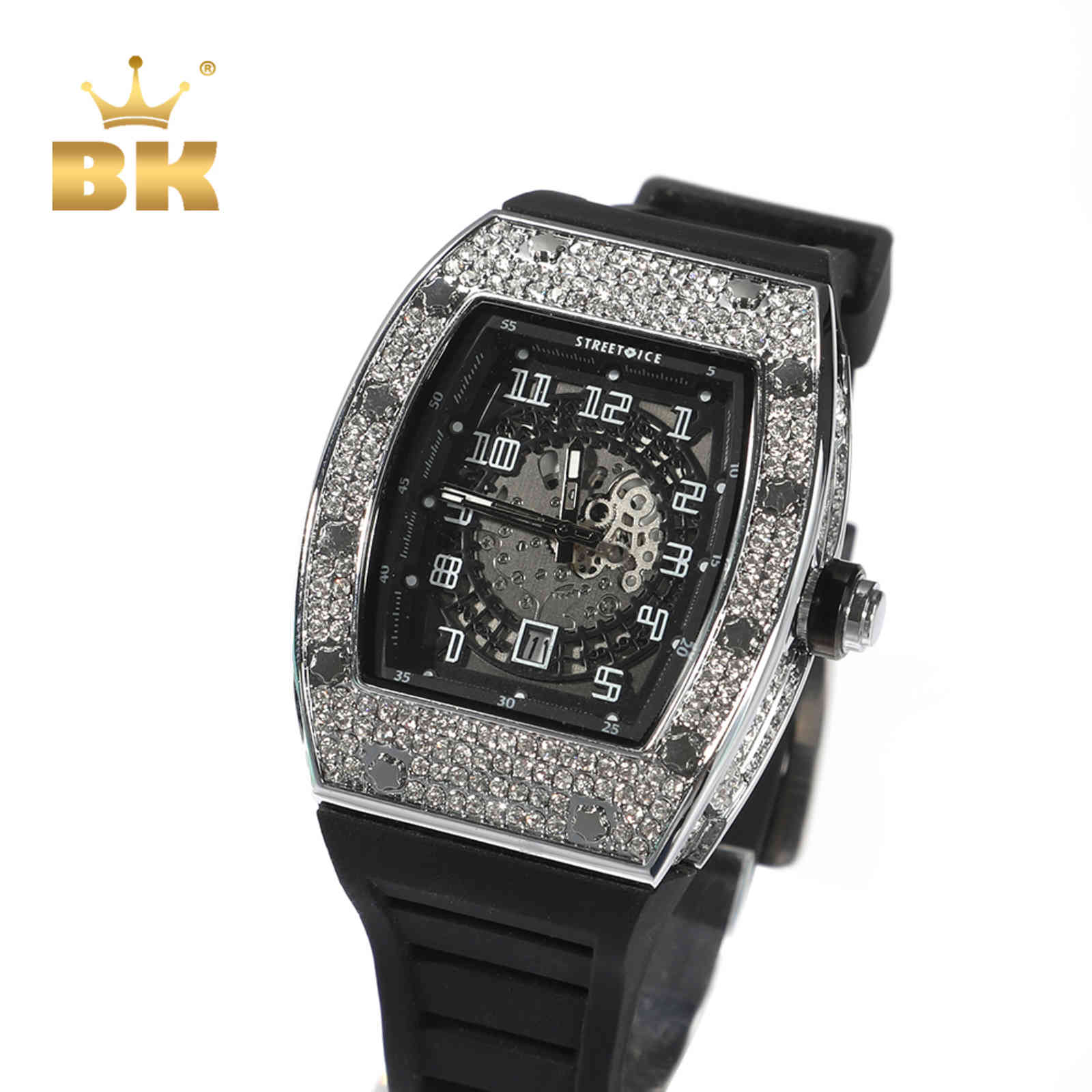 THE BLING KING Sqaure Dial Quartz Watch Full Rhinestones Iced Out Wrist Watches With Black Belt For Men Women Fashion Gift, As the picture
THE BLING KING Sqaure Dial Quartz Watch Full Rhinestones Iced Out Wrist Watches With Black Belt For Men Women Fashion Gift, As the picture