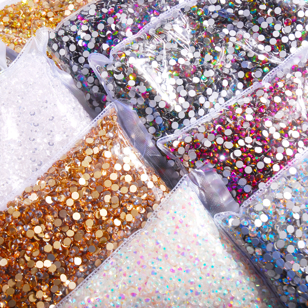 

wholesale Big Bag Glass Strass crysta Non Hot Fix Crystal Rhinestone For Nail Art Crafts Tumblers Cups