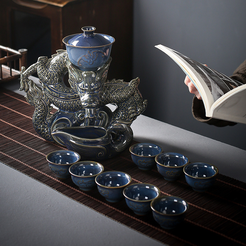Creative Dragon Semi Automatic Tea Set Lazy Maker Anti Scalding Kung Fu Household Ceramic Pot Ceremony
Creative Dragon Semi Automatic Tea Set Lazy Maker Anti Scalding Kung Fu Household Ceramic Pot Ceremony