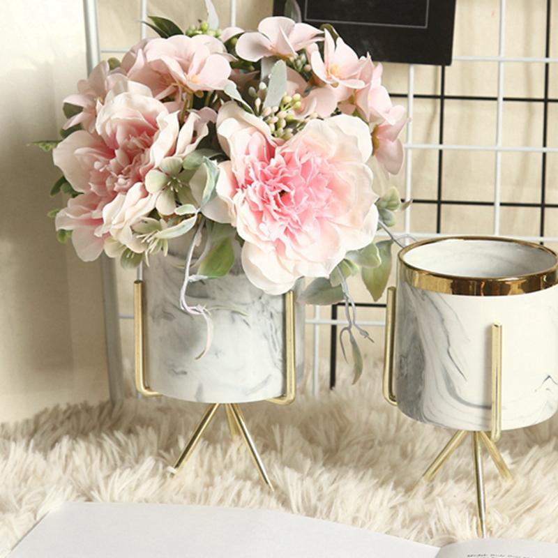 LuanQI Camellia Artificial Flowers Hydrangea Silk Peony Bouquet Fake Flower DIY Rose Wedding Supply Bride Holding Decor For Home Decorative