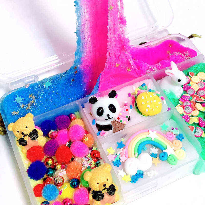 Colorful Mixing Cloud Snow Slime Squishy Anti-stress Kids Sludge Rainbow Cotton Toy For Plasticine Gift Rabbit Panda Slime Toy H1122
Colorful Mixing Cloud Snow Slime Squishy Anti-stress Kids Sludge Rainbow Cotton Toy For Plasticine Gift Rabbit Panda Slime Toy H1122