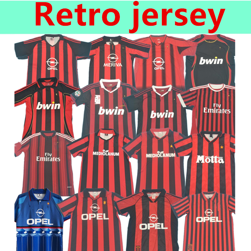 Retro AC MILAN SOCCER JERSEY 1990 2000 1995 1998 2007 2002 2003 1999 Gullit 2009 2010 2004 Van Basten KAKA Inzaghi football shirt, 96/97 home
Retro AC MILAN SOCCER JERSEY 1990 2000 1995 1998 2007 2002 2003 1999 Gullit 2009 2010 2004 Van Basten KAKA Inzaghi football shirt, 96/97 home