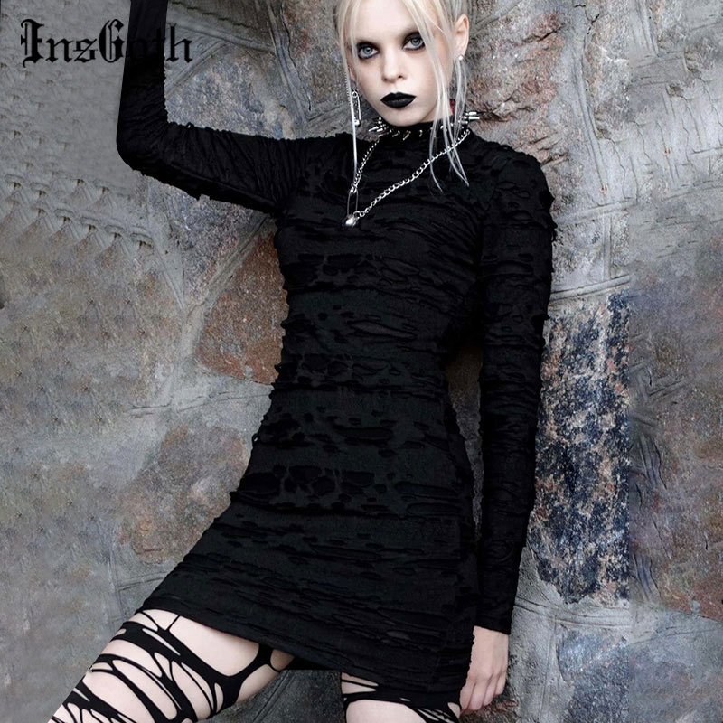 InsGoth Harajuku Grunge Black Dress Gothic Sexy Hollow Out Mini Dress Punk Streetwear Retro Bodycon Long Sleeve High Waist Dress
InsGoth Harajuku Grunge Black Dress Gothic Sexy Hollow Out Mini Dress Punk Streetwear Retro Bodycon Long Sleeve High Waist Dress