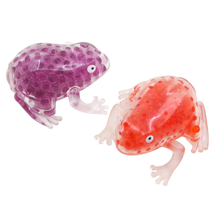 Squishy Frog Fidget Toy Water Beads Squish Ball Anti Stress Venting Balls Funny Squeeze Toys Stress Relief Decompression Toys Anxiety Reliever