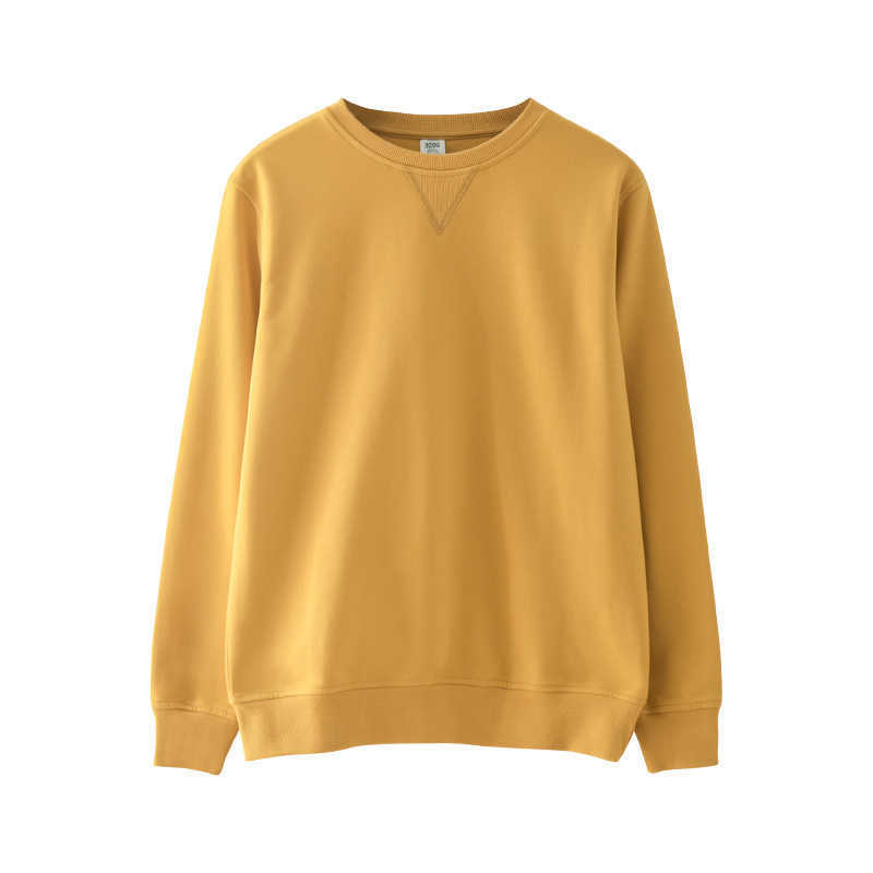 Autumn Long Sleeve Women Hoodies Pure Color Casual Tops Couple's O-Neck Cotton Hoodies Women Sweatshirt 211006