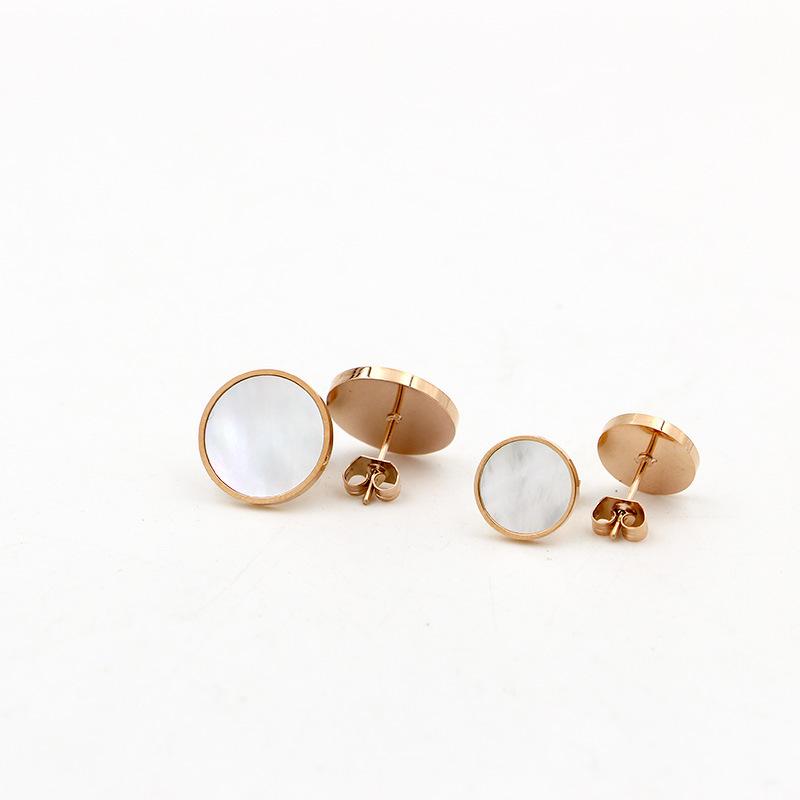 Stud Fashion Summer Style Round Earrings For Women Brincos, White Shell /black Rose Gold Color Stainless Steel Jewelry, Golden;silver
Stud Fashion Summer Style Round Earrings For Women Brincos, White Shell /black Rose Gold Color Stainless Steel Jewelry, Golden;silver