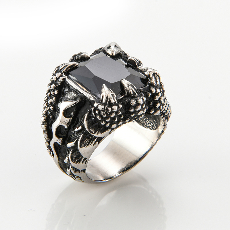 Dominating Vintage Men's Titanium Steel Ring Black/Blue/Ruby Gemstone Dragon Claw Rings Jewelry
Dominating Vintage Men's Titanium Steel Ring Black/Blue/Ruby Gemstone Dragon Claw Rings Jewelry