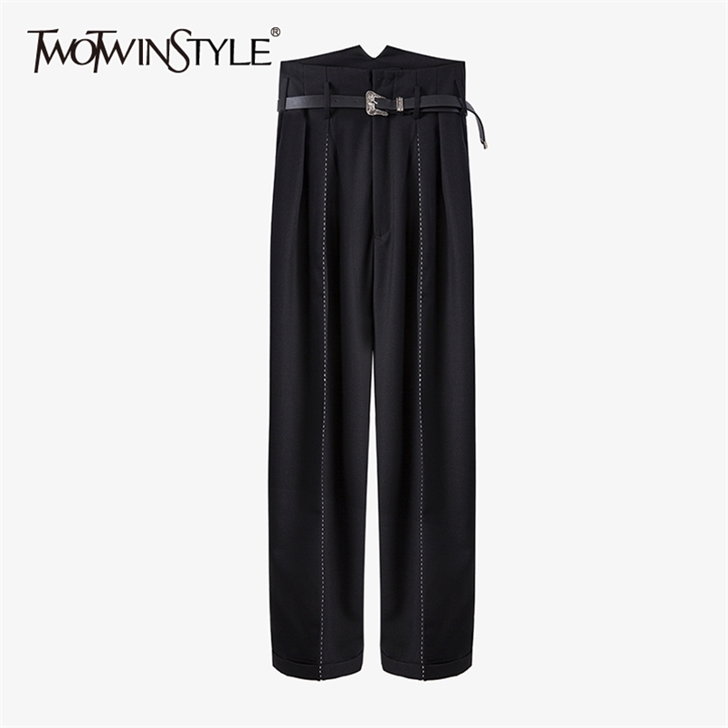 Black Pleated Pants For Women High Waist Sashes Straight Wide Leg Trousers Female Fashion Clothing 210521
Black Pleated Pants For Women High Waist Sashes Straight Wide Leg Trousers Female Fashion Clothing 210521