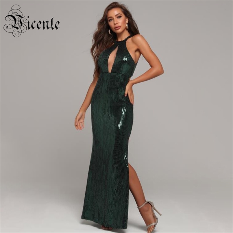 Chic Green Sequins Sexy Key Hole Design Side Split Celebrity Party Club Maxi Long Dress 210520
Chic Green Sequins Sexy Key Hole Design Side Split Celebrity Party Club Maxi Long Dress 210520