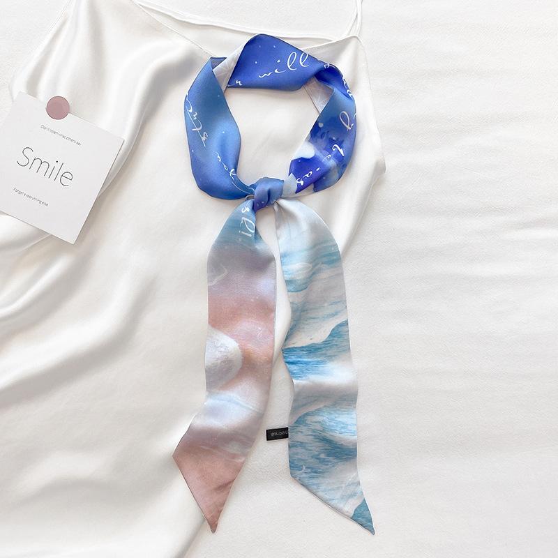 Scarves Spring Autumn Korean Style Thin Strip Decorative Neckerchief Women Silk Scarf Dual-Purpose Ribbon Tie Package Belt Hair Band
Scarves Spring Autumn Korean Style Thin Strip Decorative Neckerchief Women Silk Scarf Dual-Purpose Ribbon Tie Package Belt Hair Band