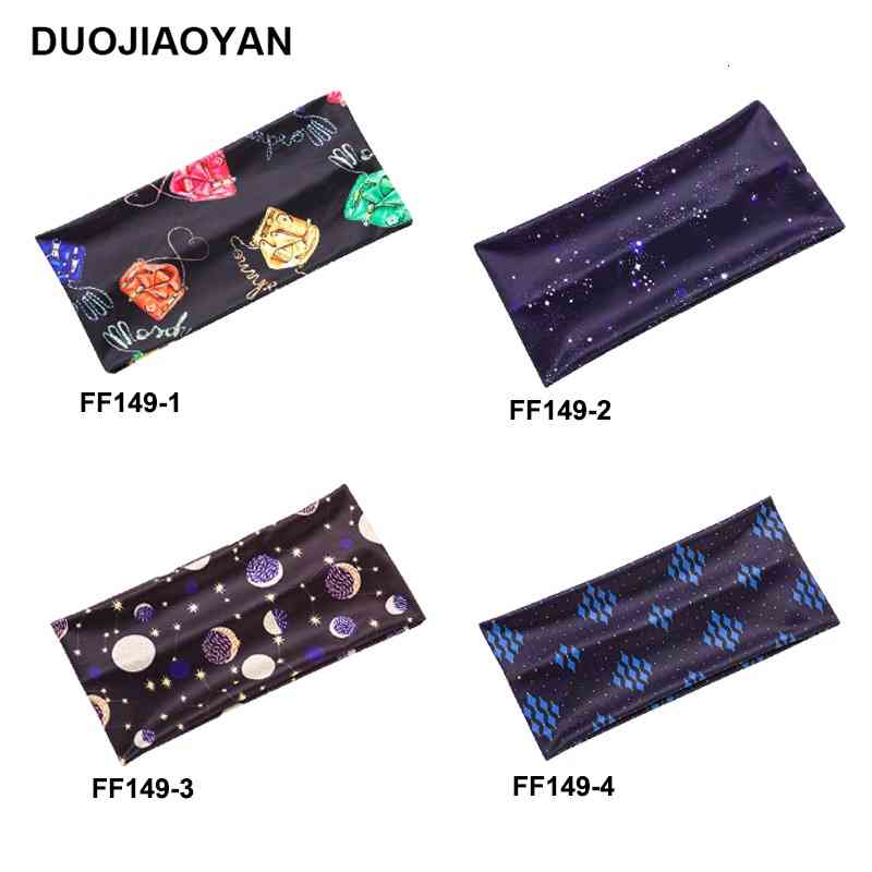 Hair Accessories Jewelry Multi Charming and Creative Star Print Elastic Wide Edge Headband Sports Sweat Absorbing Women's Headdress