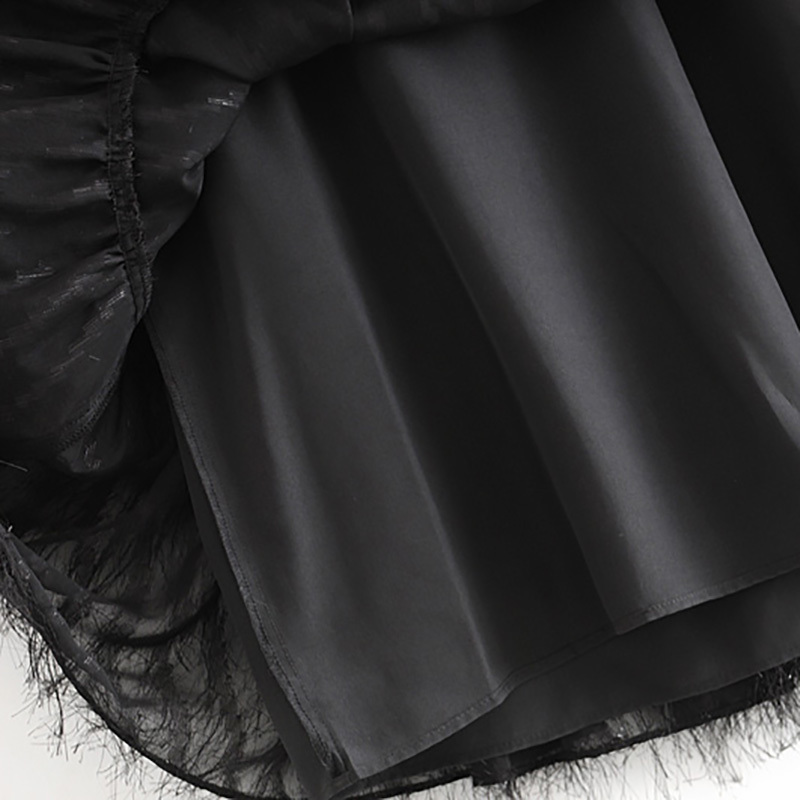 Women Mini Dress Long Sleeve V Neck Solid Tassel Party Casual Loose Pleated Short Female Christmas 210508