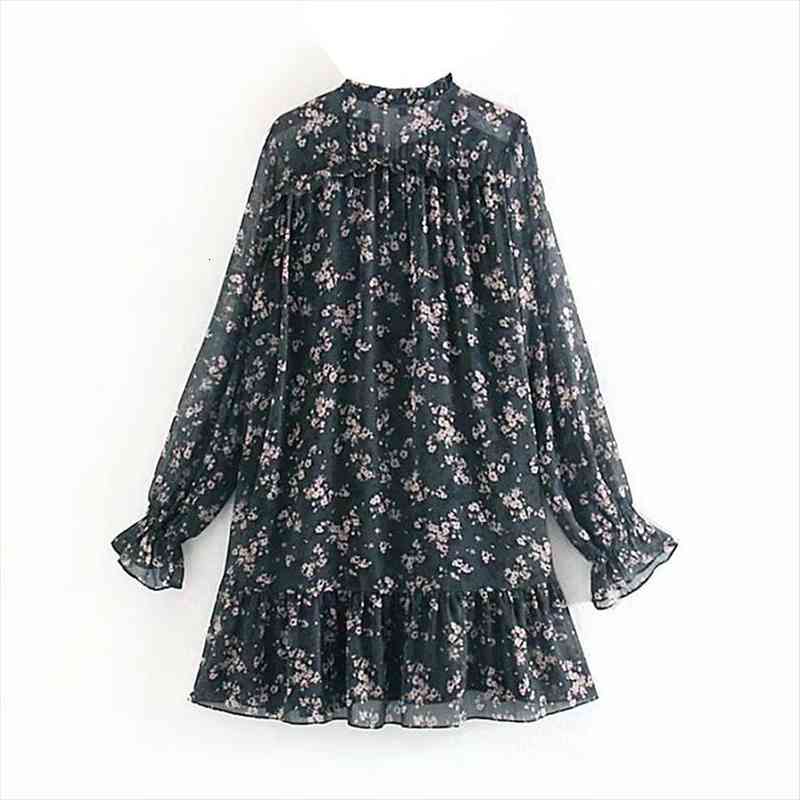 ruffle bow tie mini floral women dresses print vintage long sleeve casual loose pleated ruffles party vestidos, Black;gray
ruffle bow tie mini floral women dresses print vintage long sleeve casual loose pleated ruffles party vestidos, Black;gray