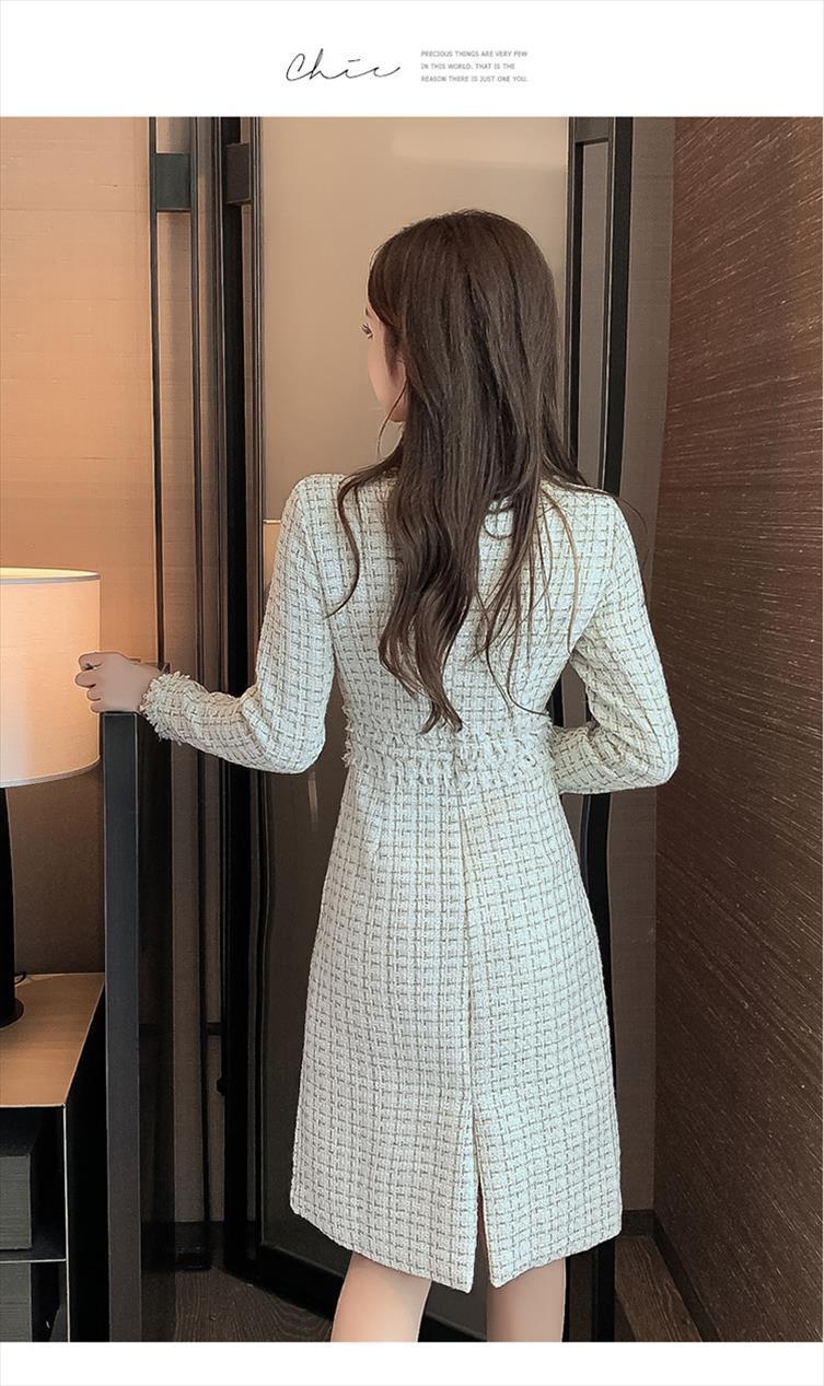 autumn and winter fashion womens dress round neck blue tweed workwear elegant dresses office ladies runway tassel, Black;gray
autumn and winter fashion womens dress round neck blue tweed workwear elegant dresses office ladies runway tassel, Black;gray