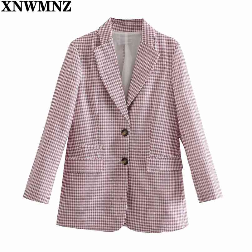 Fashion Pink Houndstooth Blazer Women Long Sleeve Vintage Plaid Blazers Woman Button Up Outerwear Tops Female coats 210520, Beige
Fashion Pink Houndstooth Blazer Women Long Sleeve Vintage Plaid Blazers Woman Button Up Outerwear Tops Female coats 210520, Beige