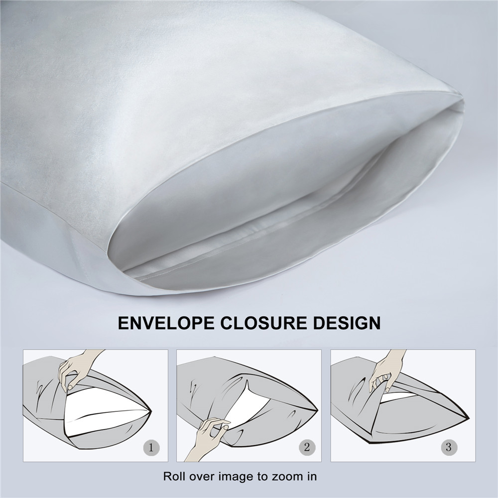 2 PCS Best Quality Royal Silky Satin Skin Care Pillowcase Hair Anti Pillow Case Queen King Standard Size Facial Sleep Lines