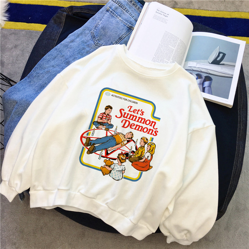 Fashion-Let' Summon Demons Sweatshirts Winter Female Fashion American Cartoon Casual Vintage Pullovers Long-sleeved O-Neck Sweatshirts B6NV, 01
Fashion-Let' Summon Demons Sweatshirts Winter Female Fashion American Cartoon Casual Vintage Pullovers Long-sleeved O-Neck Sweatshirts B6NV, 01
