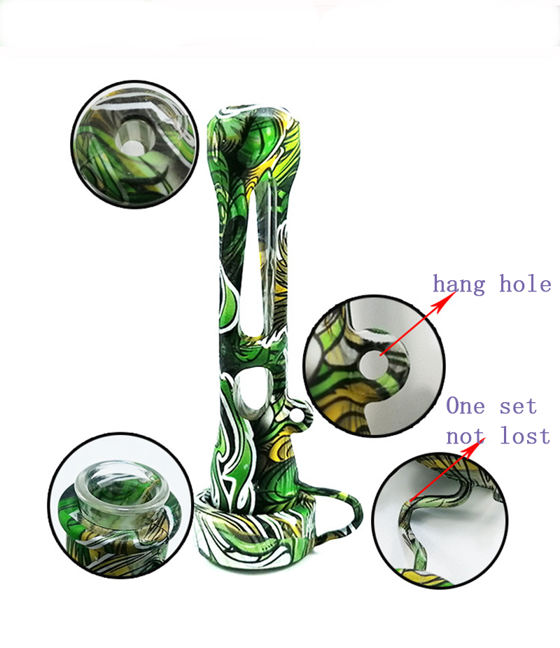 Fashion latest Colorful printed silicone smoking pipes Convenient integrated color pipe
Fashion latest Colorful printed silicone smoking pipes Convenient integrated color pipe