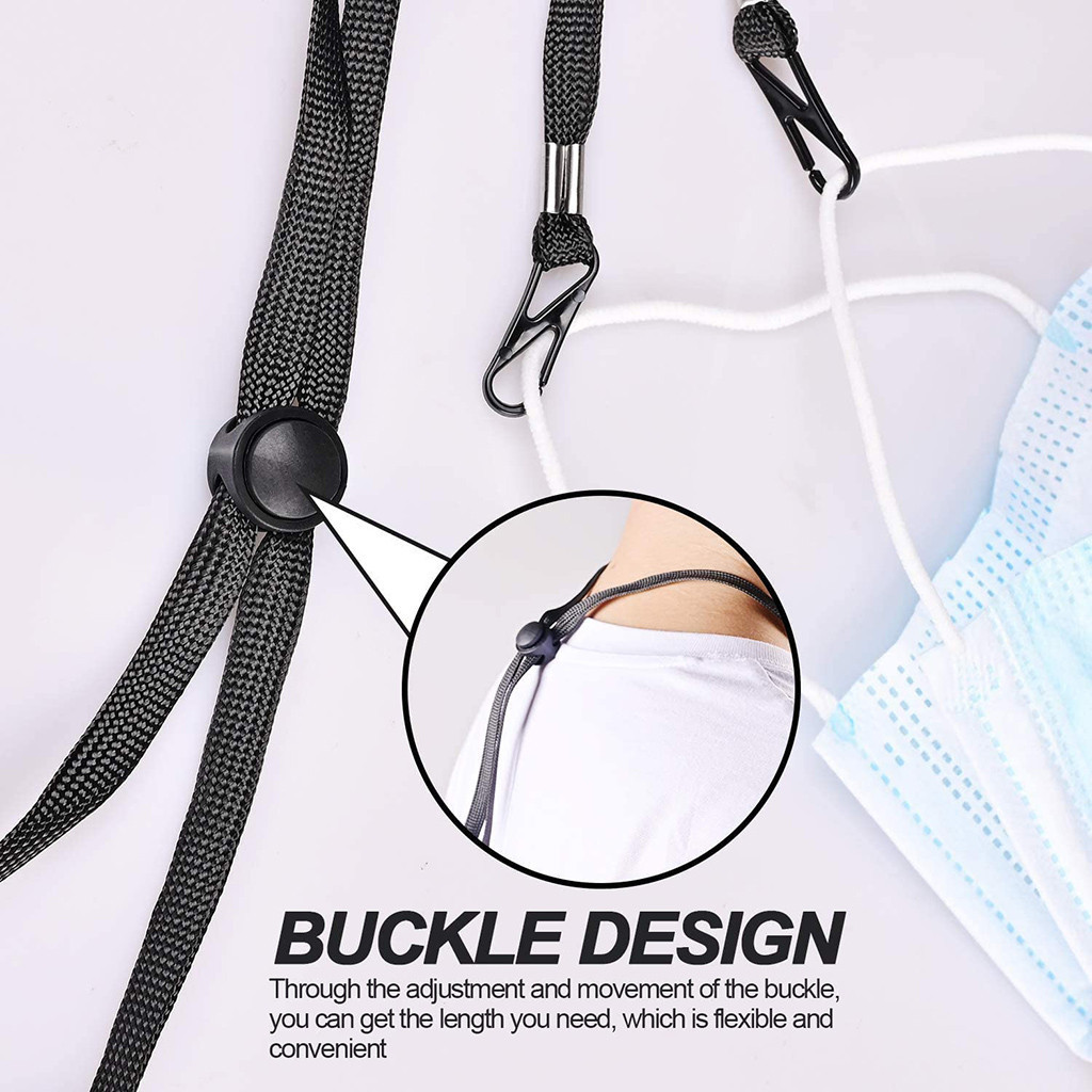 6 put masks Link accessible and convenient adjustable mask hooks holder of dirt rope mascarillas hang on neck mask accessories