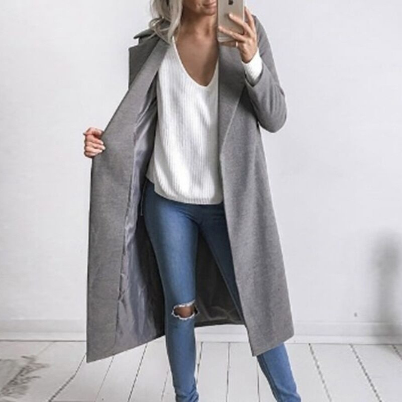 Winter Coats and Jackets Women Plus Size Long Wool Female Cloak Cape Khaki Jacket Warm Korean Elegant Vintage 210428