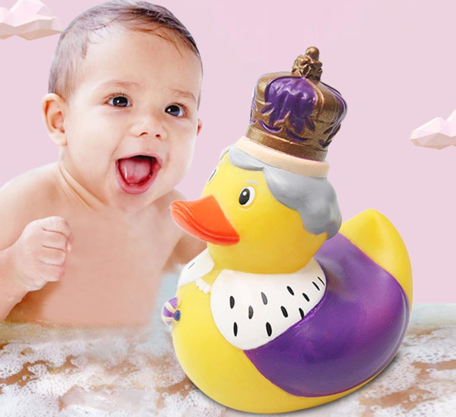Children Bath Duck Toy Shower Water Floating British Queen Rubber Baby Funny Toys Novelty Gift
