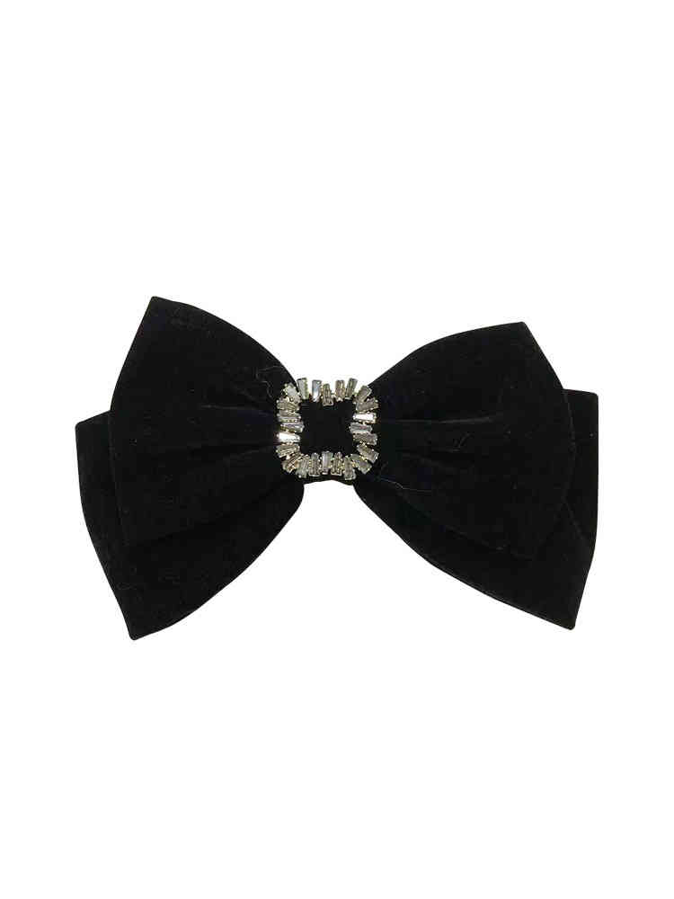 Hair Accessories Jewelry Zircon Zan ~ Velvet Bow pin French Korean East Gate Headdress