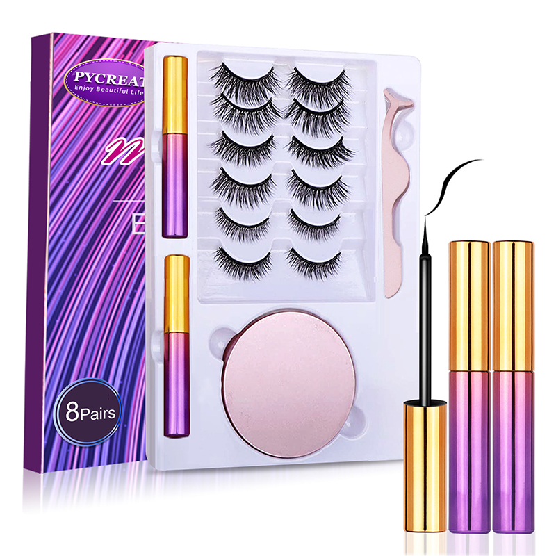 Wholesale 8 Pairs 2021 Upgrad Invisible Magnetic Mink Eyelashes with 2 tubes Magic Eyeliner Kit 3D Natural Look Reusable False lashes Mirror
Wholesale 8 Pairs 2021 Upgrad Invisible Magnetic Mink Eyelashes with 2 tubes Magic Eyeliner Kit 3D Natural Look Reusable False lashes Mirror