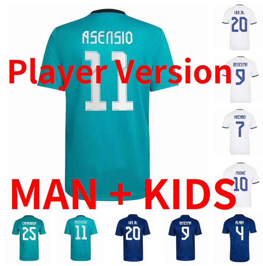 REAL ALABA VINI JR MADRID 20 21 22 soccer jersey CAMAVINGA ALABA HAZARD BENZEMA ASENSIO MODRIC MARCELO VALVERDE camiseta football shirts uniforms men + kids kit sets
REAL ALABA VINI JR MADRID 20 21 22 soccer jersey CAMAVINGA ALABA HAZARD BENZEMA ASENSIO MODRIC MARCELO VALVERDE camiseta football shirts uniforms men + kids kit sets
