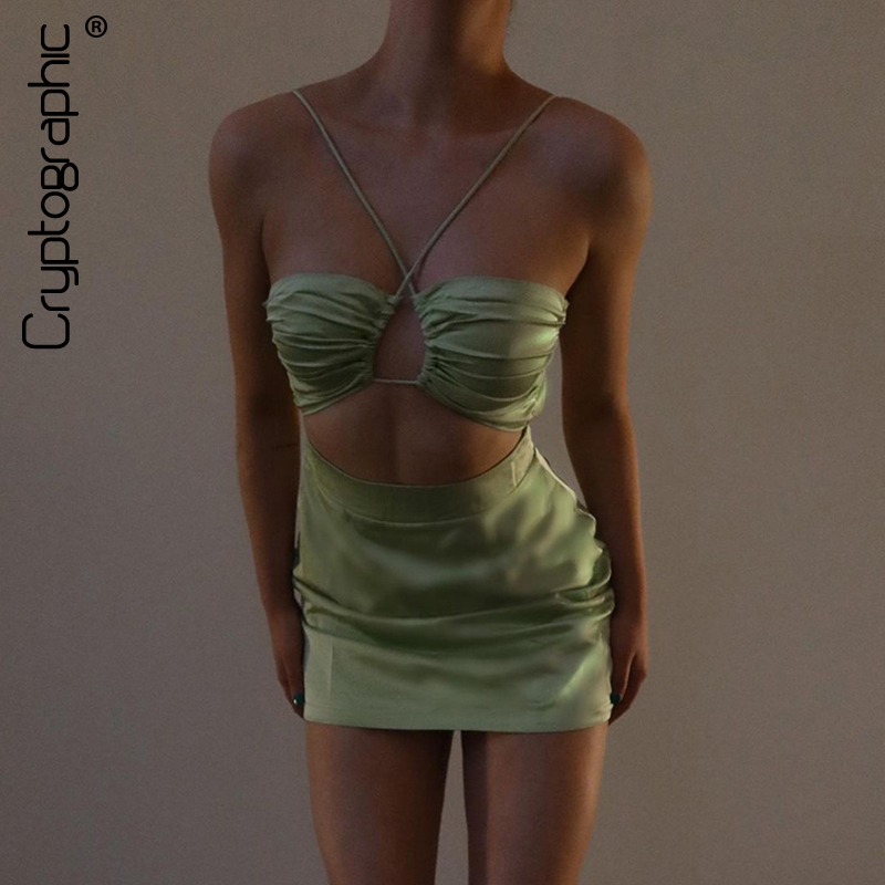 Cryptographic Fashion Summer Halter Sexy Backless Mini Dress Holiday Elegant Skinny Sleeveless Club Party Dresses Bodycon, Green
Cryptographic Fashion Summer Halter Sexy Backless Mini Dress Holiday Elegant Skinny Sleeveless Club Party Dresses Bodycon, Green