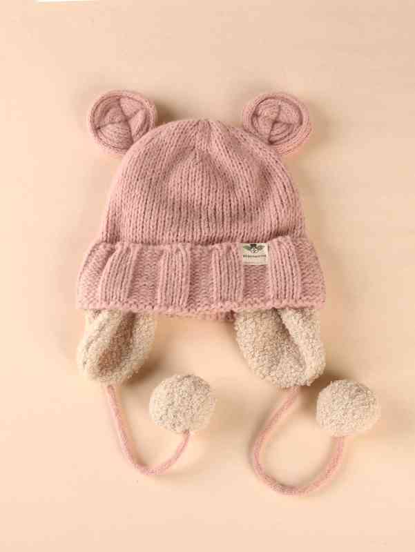 Baby Cartoon Ear Decor Knit Hat SHE