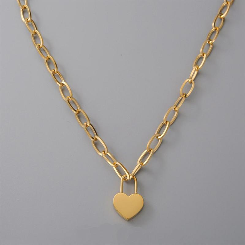 Pendant Necklaces YAOLOGE 316L Stainless Steel Gold Color Heart Trendy Thick Chain Choker Pendants For Women 2021 Fashion Jewelry Collar
Pendant Necklaces YAOLOGE 316L Stainless Steel Gold Color Heart Trendy Thick Chain Choker Pendants For Women 2021 Fashion Jewelry Collar