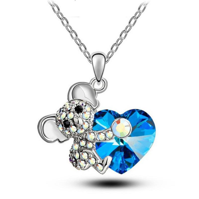Chains Women's Cute Birthday Gift Jewelry Inlaid Heart-shaped Zircon Geometric Fashion Necklace Bear Koala Pendant Wholesale, Silver
Chains Women's Cute Birthday Gift Jewelry Inlaid Heart-shaped Zircon Geometric Fashion Necklace Bear Koala Pendant Wholesale, Silver