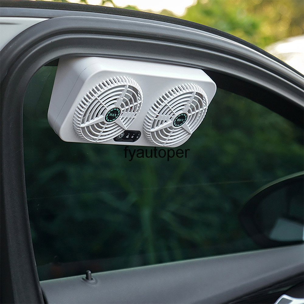 Solar Car Ventilator Exhaust Fan Universal Radiator USB Vehicle Window Windshield Cooling Air Purifiers Eliminate Smell