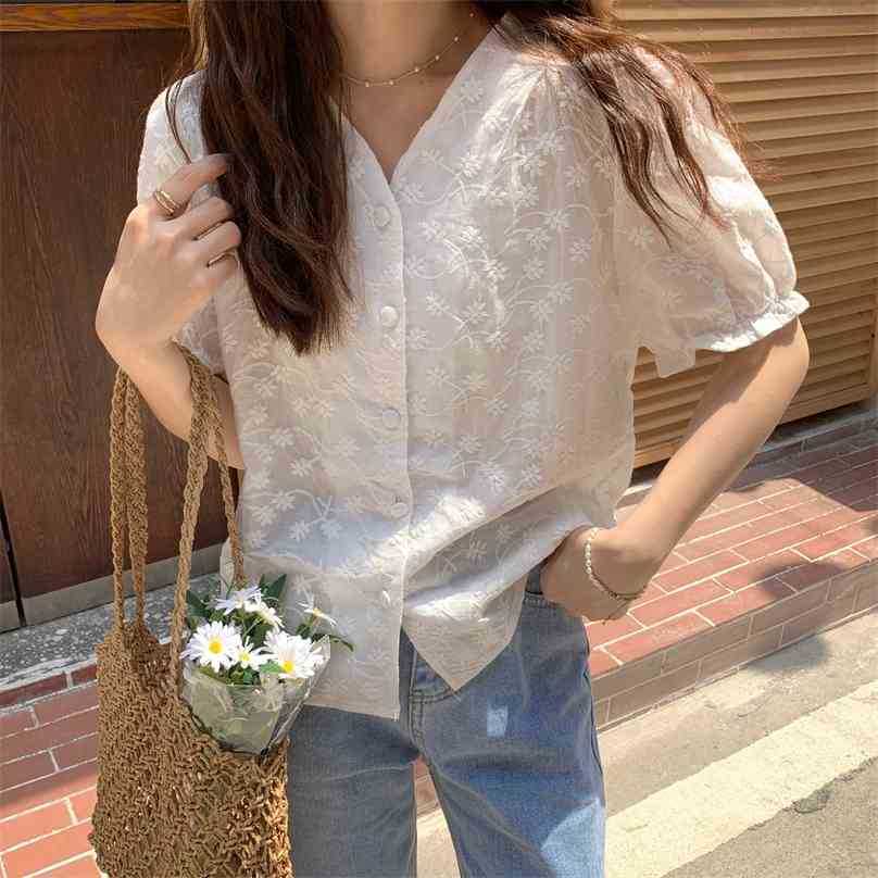 Office Lady V-Neck Brief Casual Summer High Quality Girls Prom Streetwear Shirts All Match Sweet Loose Blouses 210525, Blue
Office Lady V-Neck Brief Casual Summer High Quality Girls Prom Streetwear Shirts All Match Sweet Loose Blouses 210525, Blue
