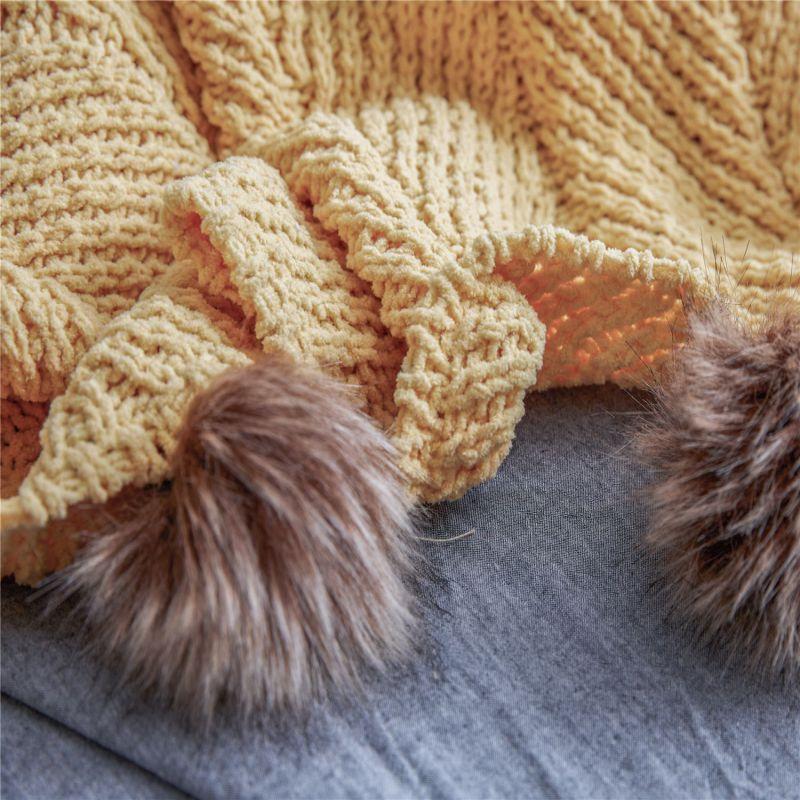 Knitted Super Soft Thread Blanket, Shawl Cover, Small Quilt For Traveling In The Car, Solid Color Is Not Easy To Pilling Blankets