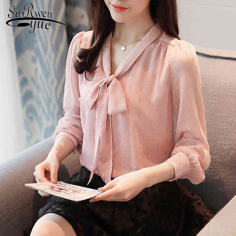 Elegant Bow Women Tops and Blouse Solid Autumn Clothing Arrival Chiffon White Pink 6176 50 210521
Elegant Bow Women Tops and Blouse Solid Autumn Clothing Arrival Chiffon White Pink 6176 50 210521