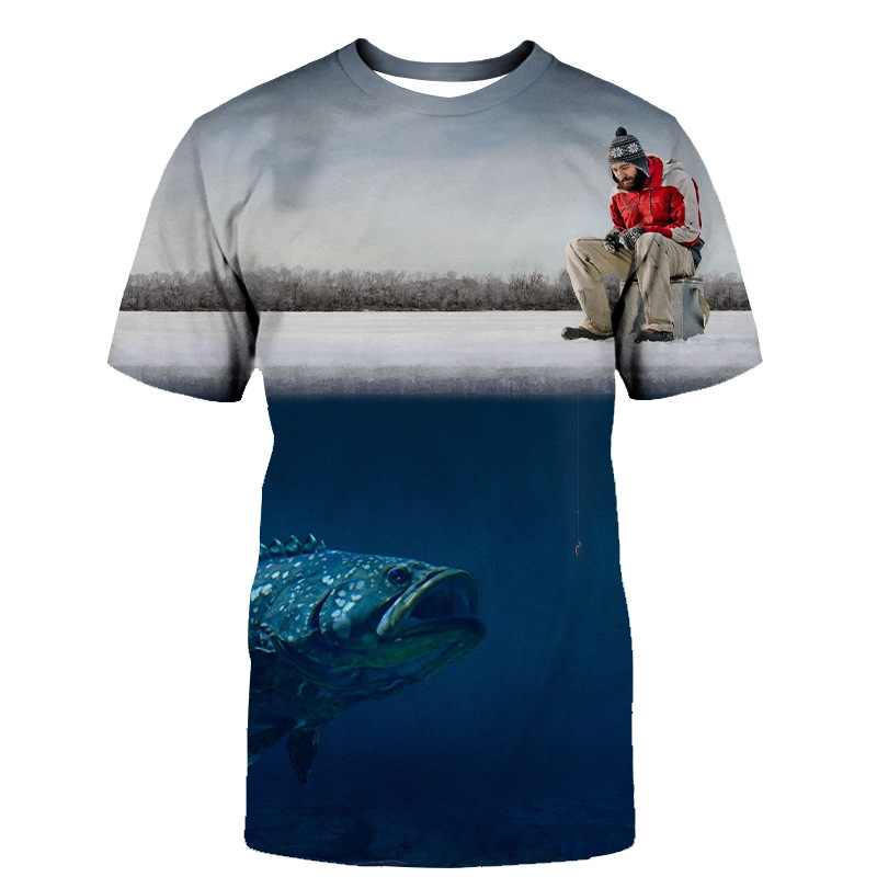 Huge fish pattern Men 3D Print T-shirt Graphic Optical Illusion Short Sleeve Party Tops Streetwear Punk & Gothic Round Neck Summer, Picture 3
Huge fish pattern Men 3D Print T-shirt Graphic Optical Illusion Short Sleeve Party Tops Streetwear Punk & Gothic Round Neck Summer, Picture 3