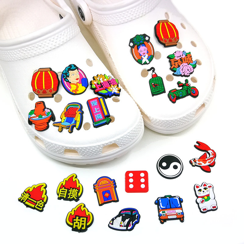 China styles croc charms Soft Pvc Shoe Charm Accessories Decorations custom JIBZ for clog shoes childrens gift
China styles croc charms Soft Pvc Shoe Charm Accessories Decorations custom JIBZ for clog shoes childrens gift