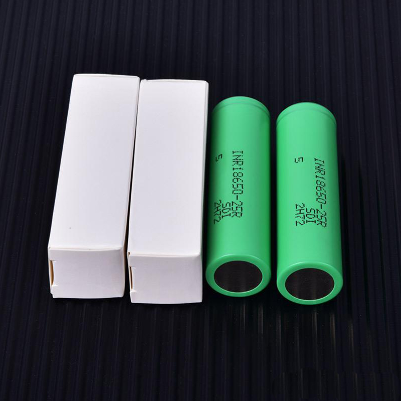 2500mah 18650 Batteries INR18650 25R 20A Discharge Lithium Rechargeable Battery With Flat