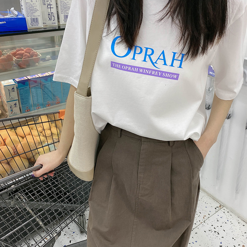 Women's T-Shirt 100% Cotton Letter Printed Short Sleeve T-shirts O Neck Loose Women Oversize T-shirt Summer Casual Tops 1FCT, Flower ash 
Women's T-Shirt 100% Cotton Letter Printed Short Sleeve T-shirts O Neck Loose Women Oversize T-shirt Summer Casual Tops 1FCT, Flower ash