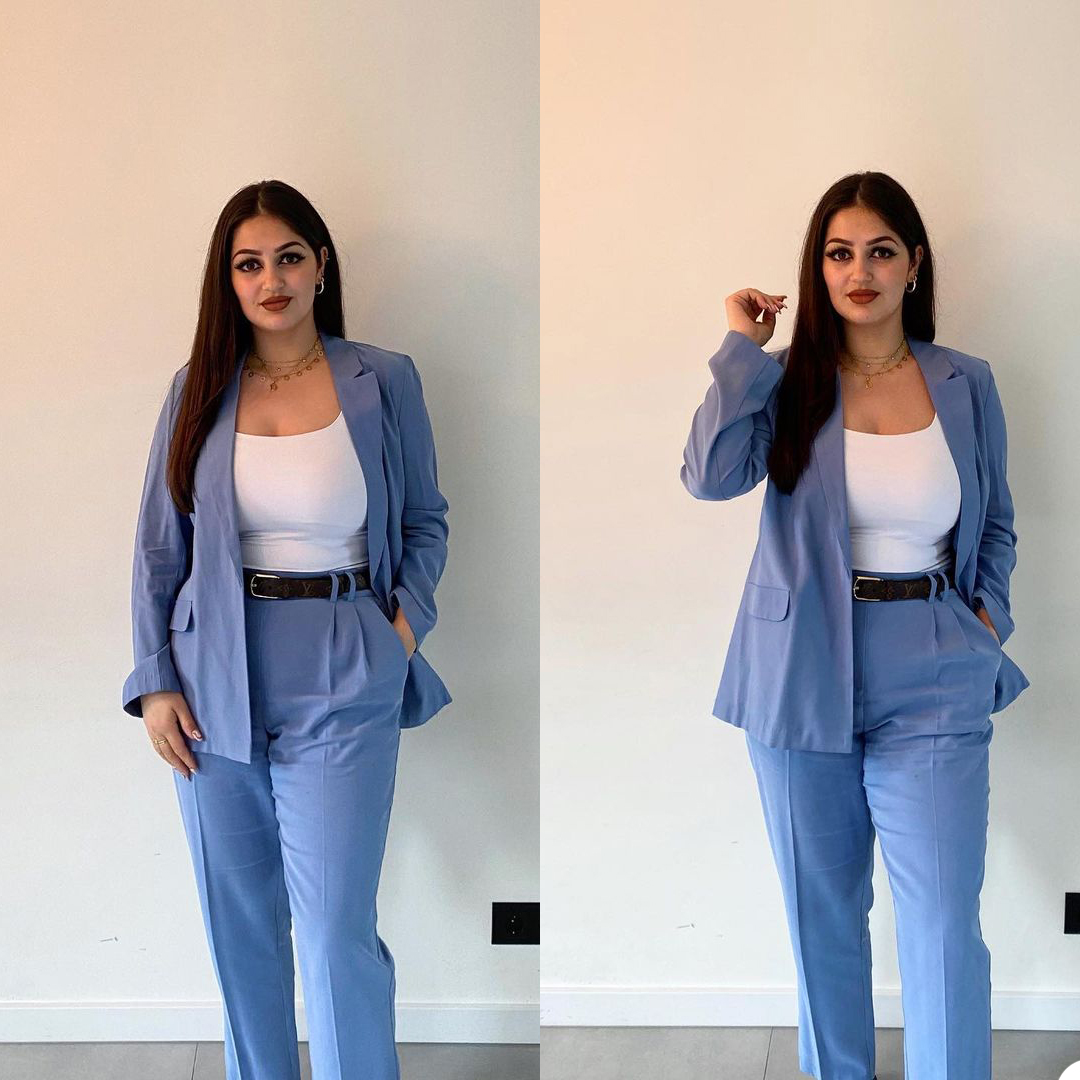 Summer Cool Women Suits Plus Size Bride Lady Party Prom Tuxedos Blazer Red Carpet Leisure Outfit Suit (Jacket+Pants)