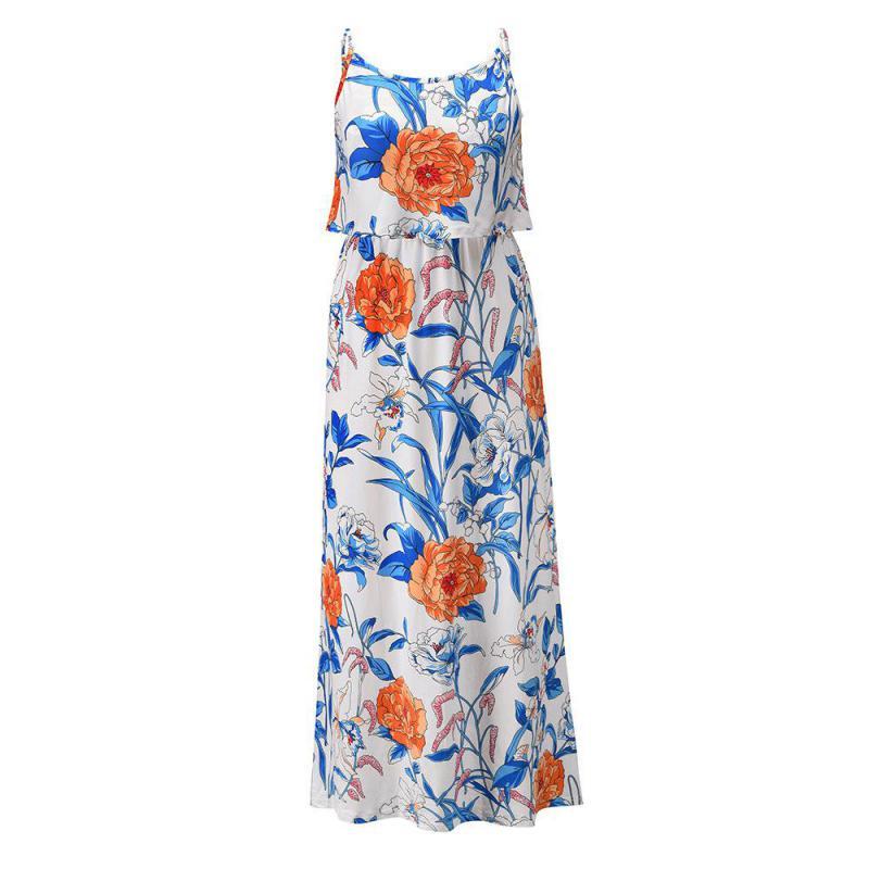 Women Dress Flower Printed Bohemia es Sexy Long Print Floral Maxi Fashion Loose Beach es Plus Size 210513