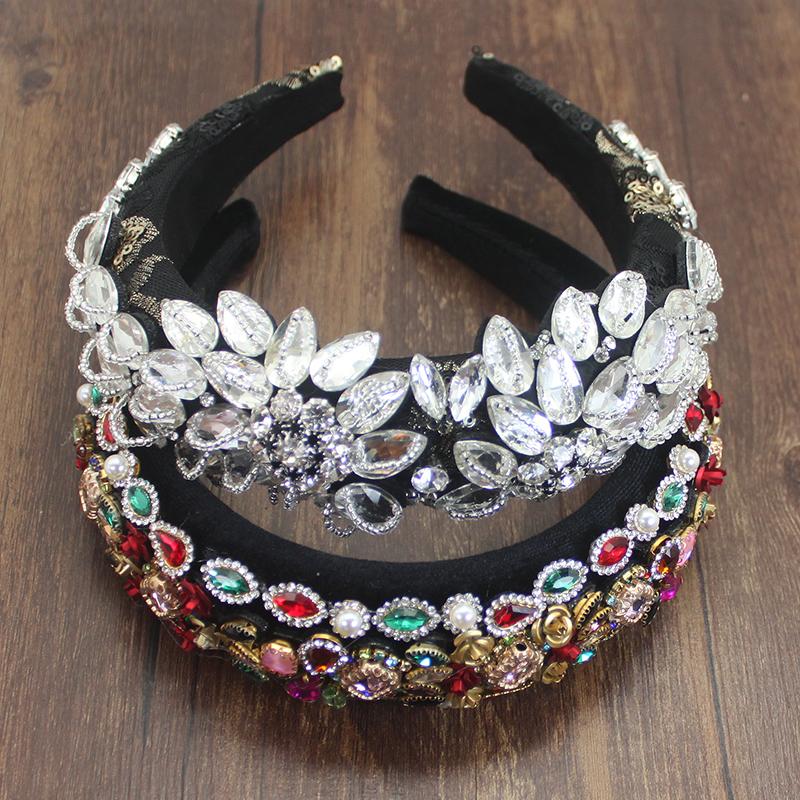 Hair Clips & Barrettes Vintage Luxury Handmade Baroque Full Colorful Crystal Padded Headbands Rhinestones Hairbands For Women Wedding Access, Golden;silver
Hair Clips & Barrettes Vintage Luxury Handmade Baroque Full Colorful Crystal Padded Headbands Rhinestones Hairbands For Women Wedding Access, Golden;silver