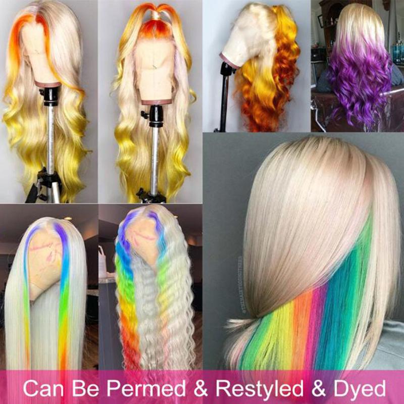 Remy Glueless 613 Blonde Body Wave 13x4 Lace Front Wigs Brazilian Frontal Human Hair Prepluck With Baby 150%