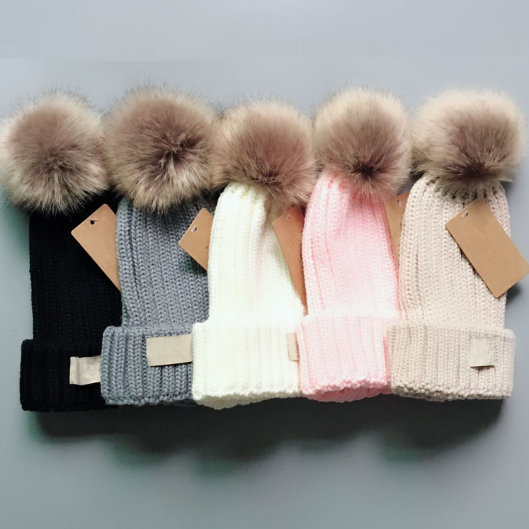 Brand Fur Pom Poms Kid Hat Fashion Winter Hats for Kids Caps Baby Solid Color Designer Knitted Beanies, C4
Brand Fur Pom Poms Kid Hat Fashion Winter Hats for Kids Caps Baby Solid Color Designer Knitted Beanies, C4