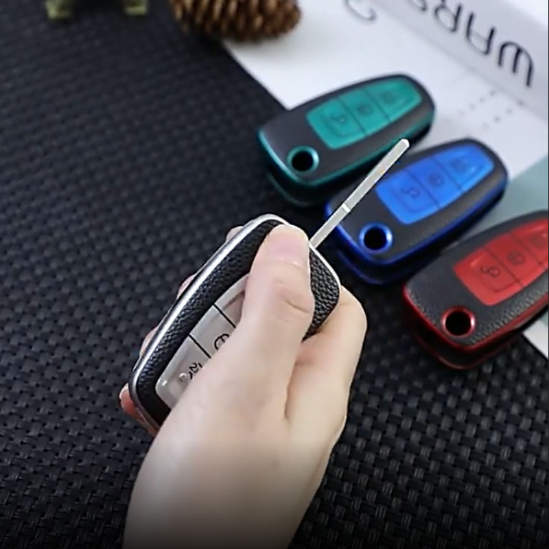 Update New TPU Car Case Leather Keys Cover For Ford Ranger C-Max S-Max Focus Galaxy Eo Transit Tourneo Custom Auto Key Holder Cars Parts
