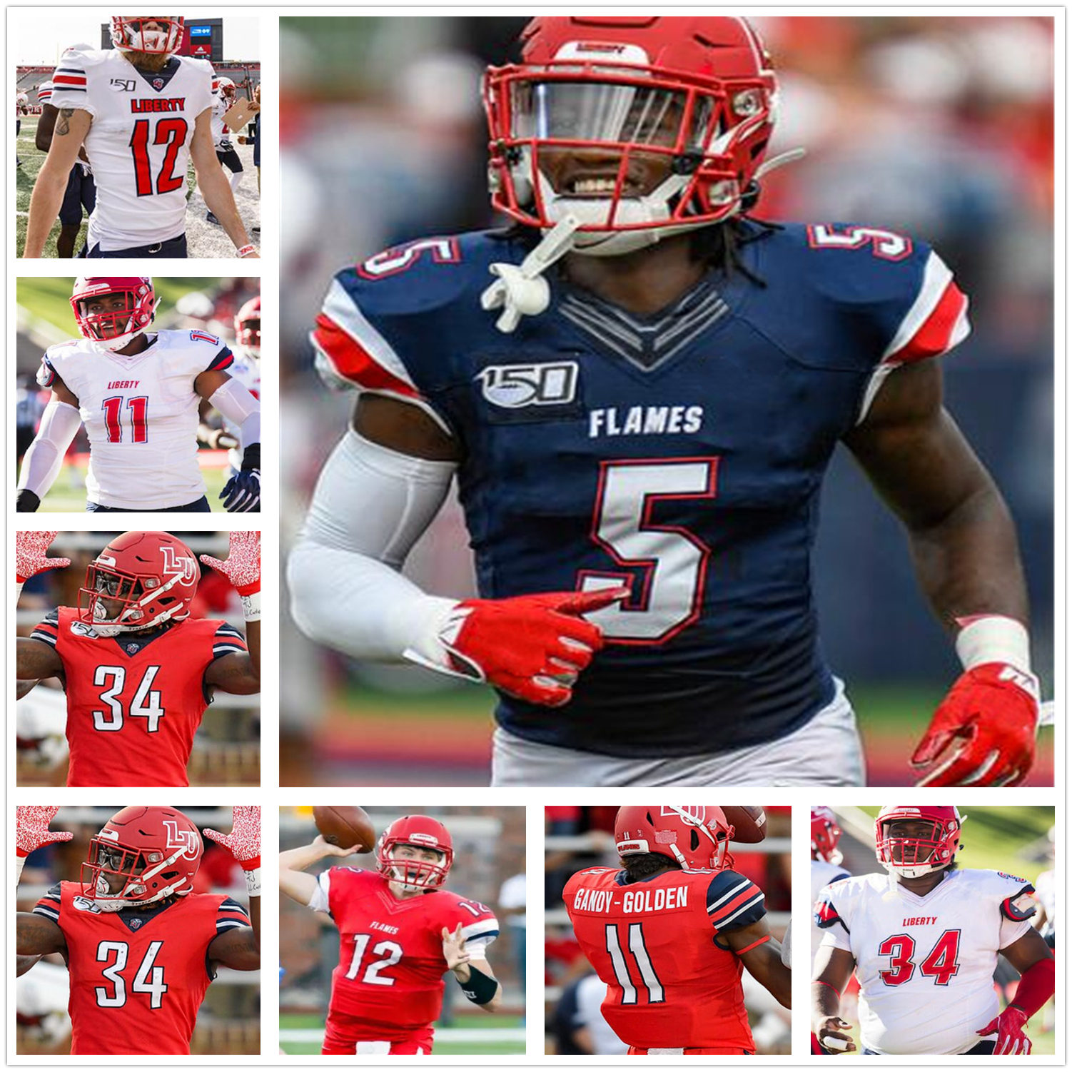 Custom Liberty Antonio Football stitched Jersey Gandy-Golden Flames Eric Green Rashad Jennings Kevin Shaa Frankie Hickson Stephen Calvert NCAA College, Blue with 150th patch
Custom Liberty Antonio Football stitched Jersey Gandy-Golden Flames Eric Green Rashad Jennings Kevin Shaa Frankie Hickson Stephen Calvert NCAA College, Blue with 150th patch