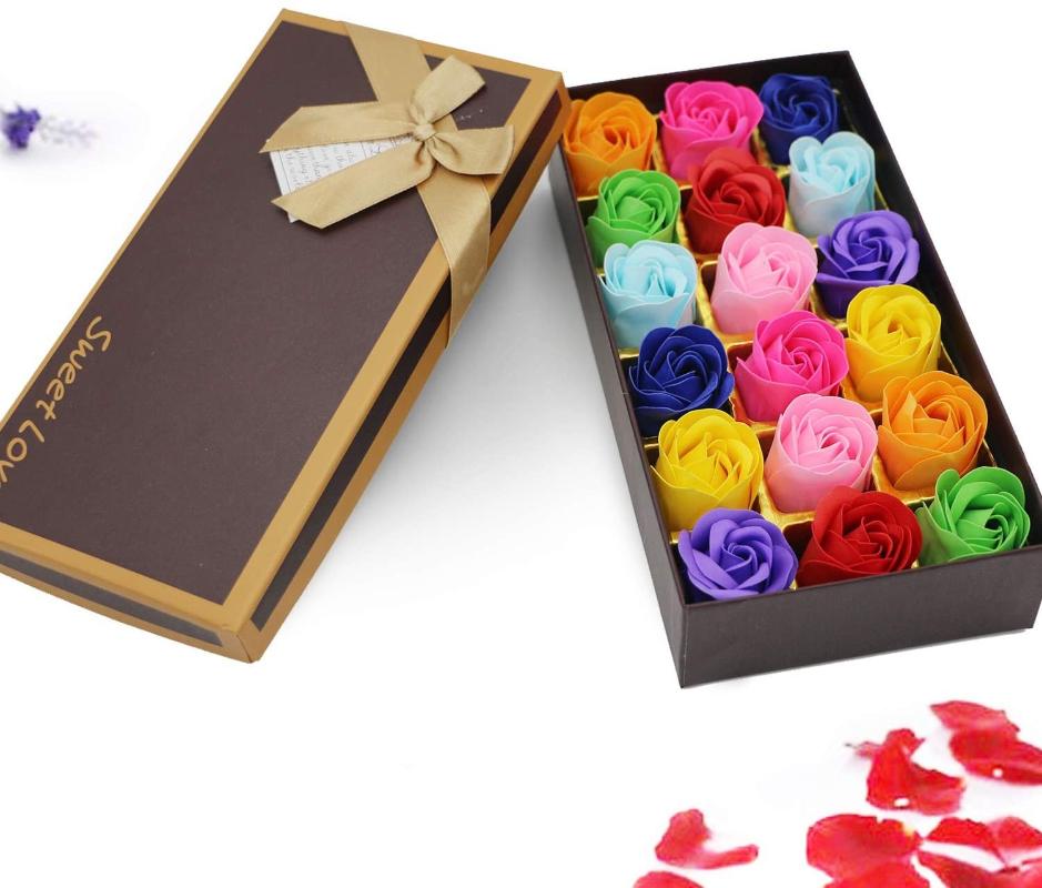 Soap Flowers Scented Bath Body Petal Rose Flower Head Valentine'S Day Wedding Decoration Gift Choice #40 Party Favor