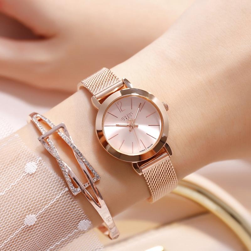 Wristwatches Women Rose Gold Steel Bracelet Watch Ladies Silver Mesh Band Quartz Watches Girl Fashion Casual Simple Clock Teen Time Hour
Wristwatches Women Rose Gold Steel Bracelet Watch Ladies Silver Mesh Band Quartz Watches Girl Fashion Casual Simple Clock Teen Time Hour