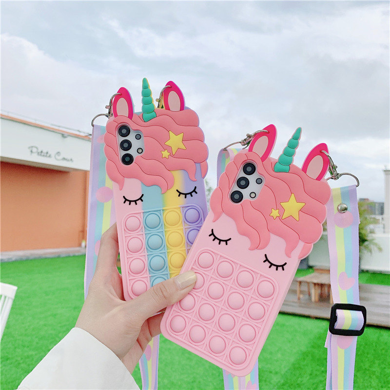 Cute Unicorn Popit Push Bubble Silicone Phone Cases For Samsung S9 S10 Note10 Note20 Ultra Autism Sensory Fidget Toys Cover
Cute Unicorn Popit Push Bubble Silicone Phone Cases For Samsung S9 S10 Note10 Note20 Ultra Autism Sensory Fidget Toys Cover